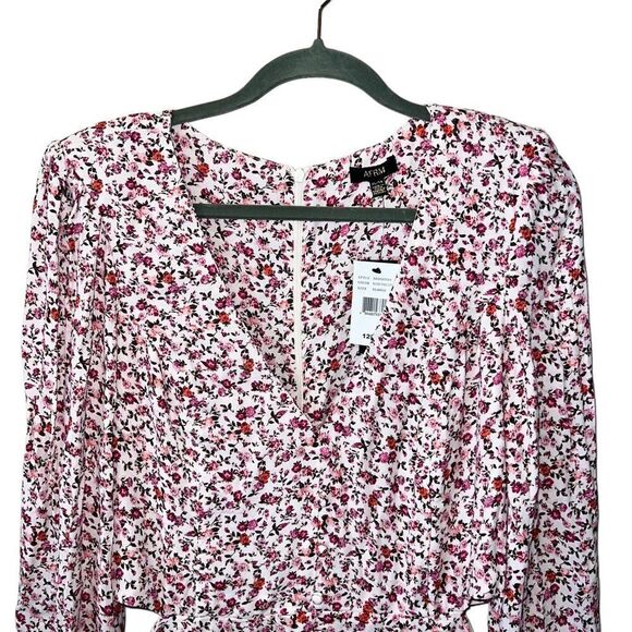 AFRM Monna Long Sleeve Cut Out Flora Mini Dress NWT XL - Picture 6 of 11